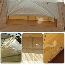 値下げしました！ Tiny-Town 3-4人用ロッジ型テント Amazon.co.jp: Soomloom 3-4人用テントTiny-Town タープスペース