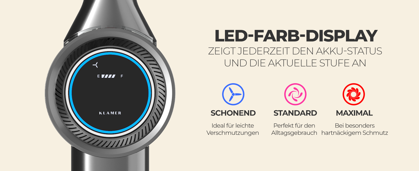 KLAMER Akkustaubsauger