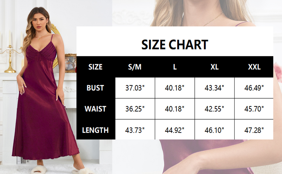 long satin nightgown
