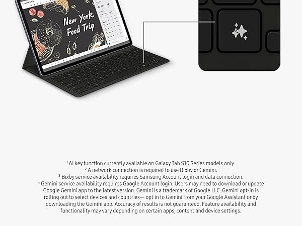 Androidタブレットアクセサリー GALAXY Book Cover Keyboard Slim-AI Key AI Book Cover Slim Keyboard with Trackpad for Tab S9 | Samsung UK