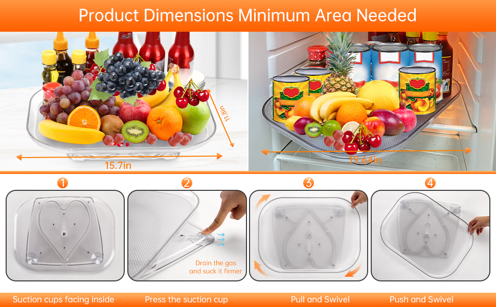 360 Rotating Lazy Susan Turntable Organizer for