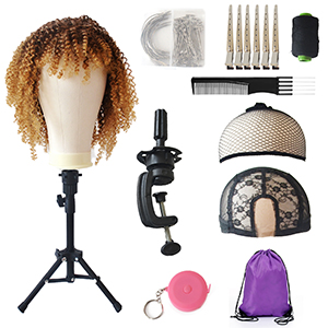wig head with mini tripod set 