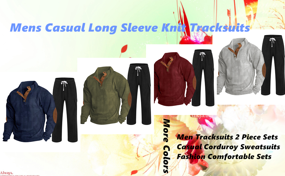 Tracksuits 2 Piece Sets Casual Long Sleeve Knit Sweatsuits