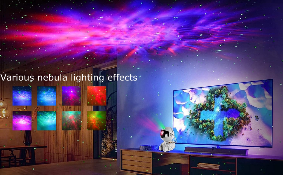 ASTRO ロボンセット Astronaut Galaxy Star Projector Starry Nebula Night Light