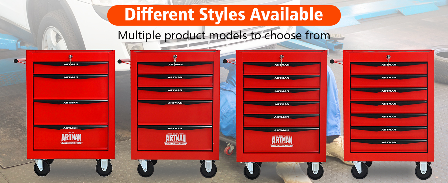 Drawers Rolling Tool Box on Wheels