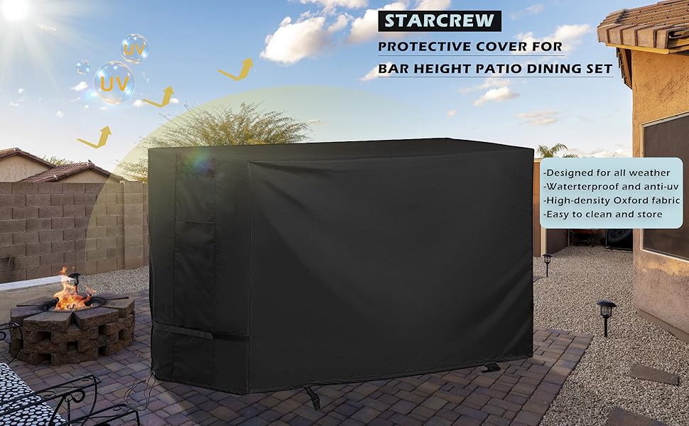Bar Height Patio Dining Set Cover