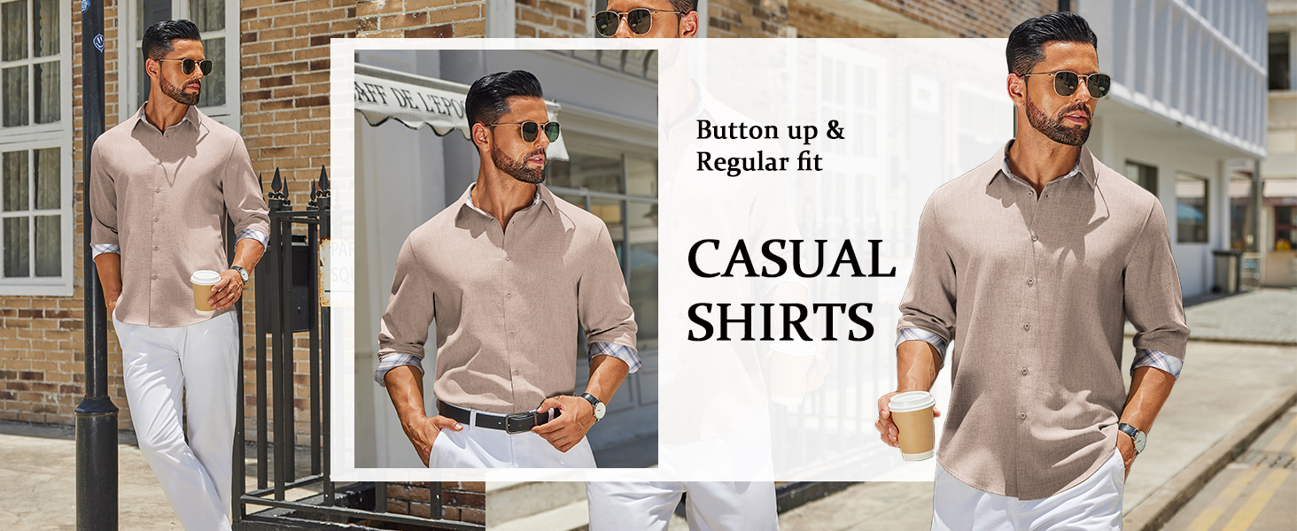 button down shirts for men