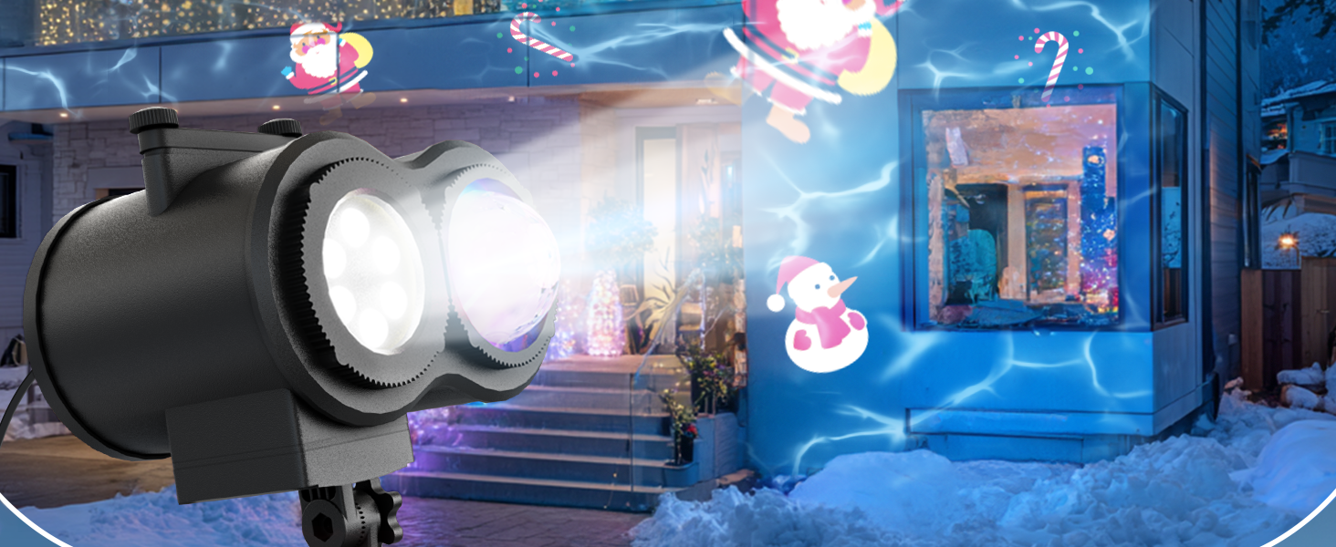 snow projector light outdoor