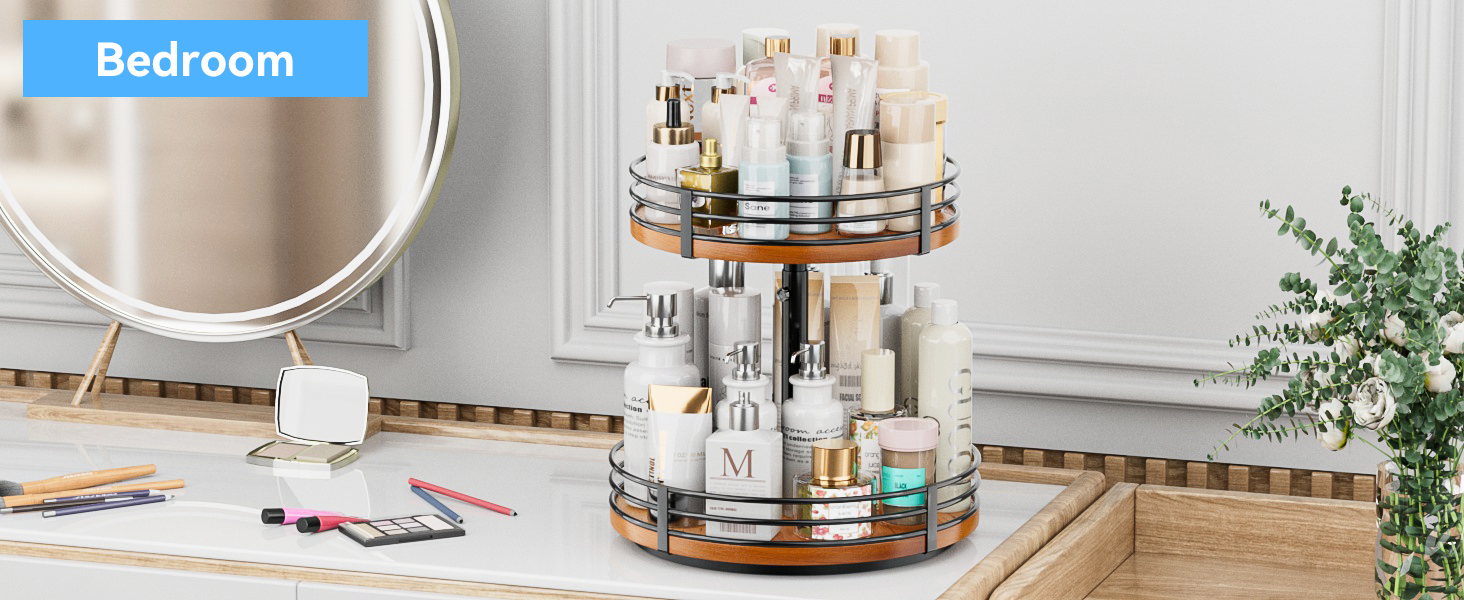 the 2 tier lazy susan is used for bedroom