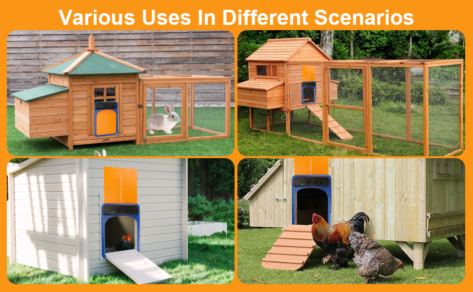 Automatic Chicken Coop Door, Waterproof Light Sensing Door