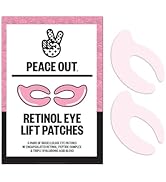PEACE OUT Retinol Eye Lift Patches to Lift, Firm and Revitalize Tired Eyes, 360° Coverage Targets...