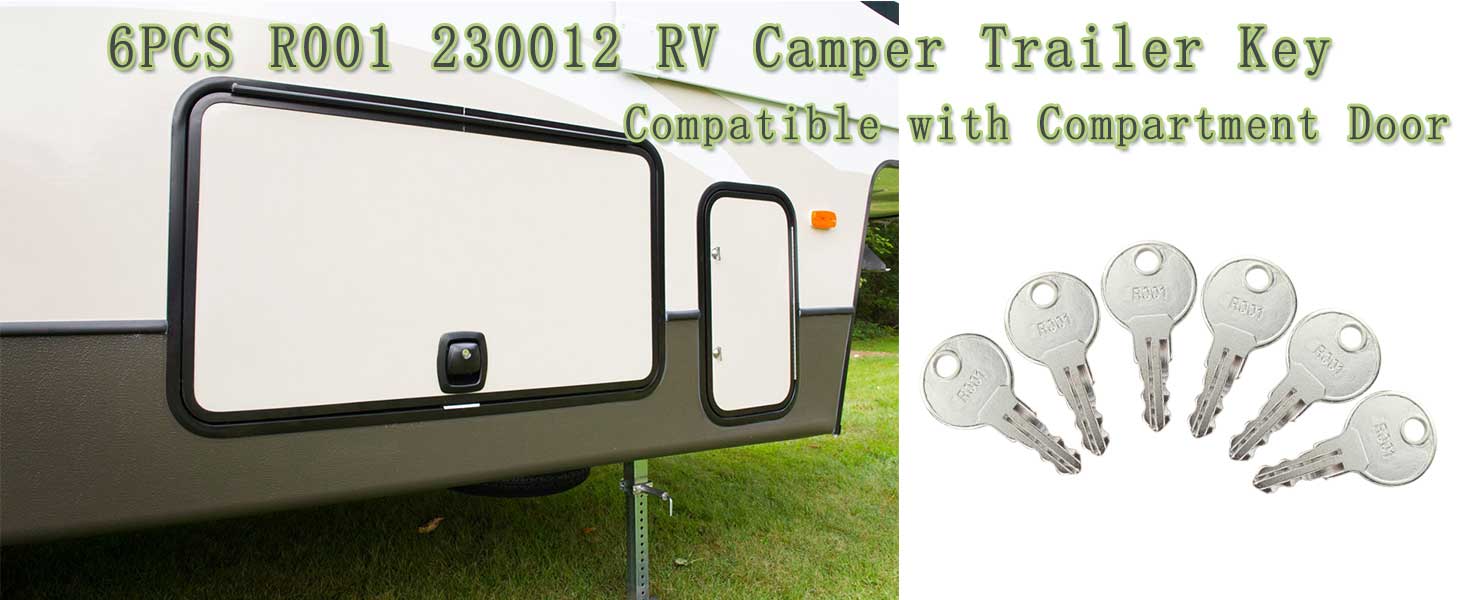R001 RV Key Camper Keys Compatible with RV Baggage Door RV
