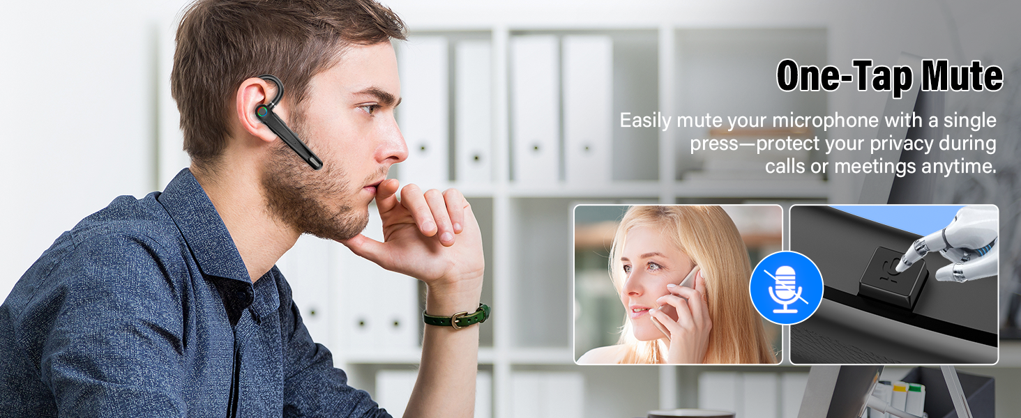 wireless headset with mic for work