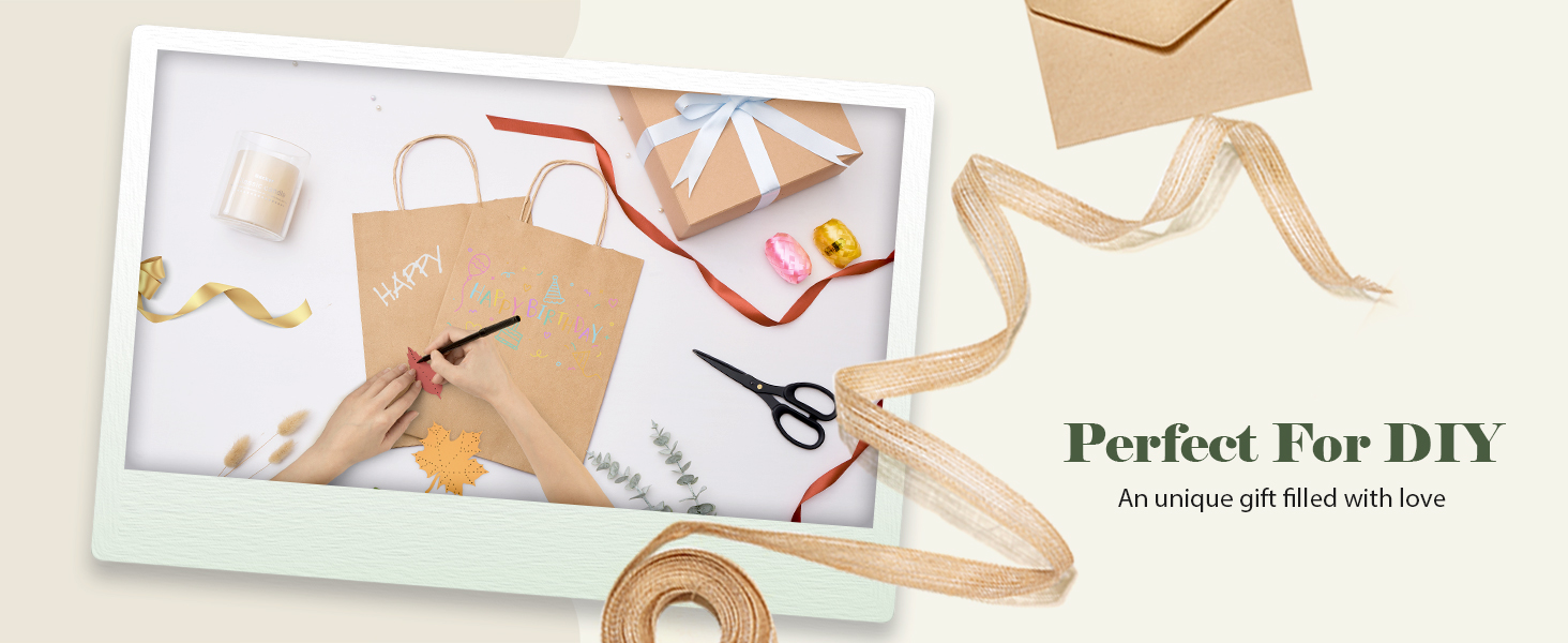 DIY paper bags with handles