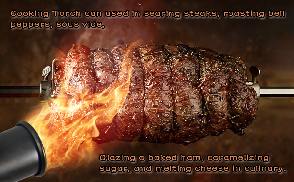 DOMINOX Creme Brulee Torch, Cooking Torch Kitchen Blow Torch,Culinary