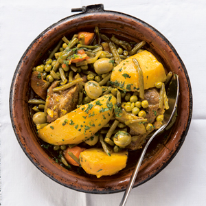 A photograph from World Food: Paris of North African Lamb and Vegetable Tagine. 