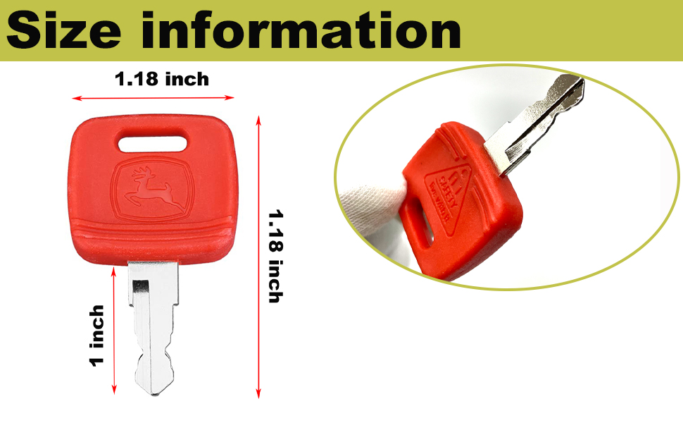 5 PCS John Deere Key RE183935 RE71557 Ignition Key for John