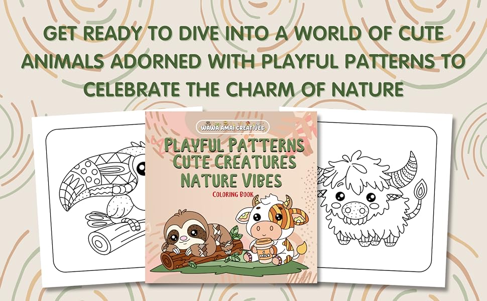 Get ready to dive into a world of cute animals adorned with playful patterns.