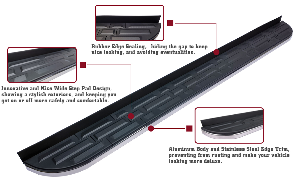 TAC Cobra Running Boards Compatible With 20102023 Toyota
