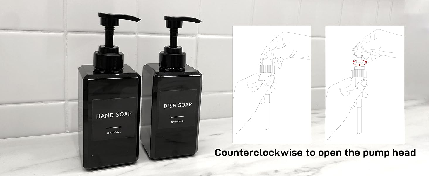 counterclockwise to open the pump head