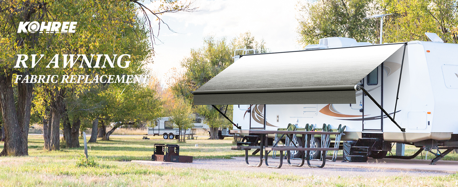 Kohree 16' Rv Awning Fabric Replacement, 19oz Durable Heavy
