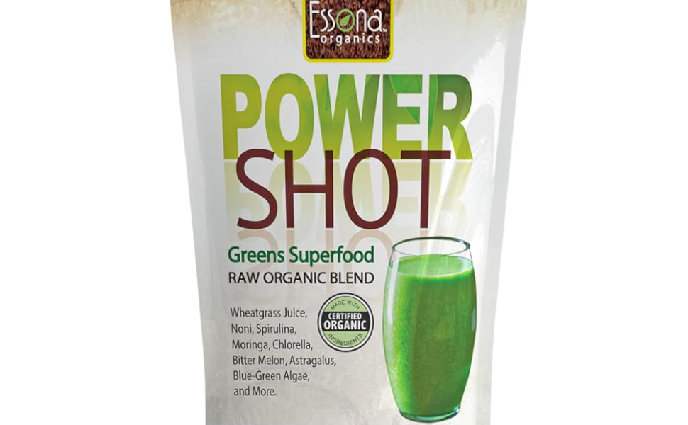 Power Shot Organic Raw Greens Superfood powder blend