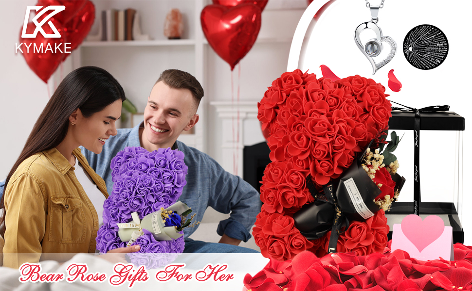 Rose Teddy Bear Gifts for Women