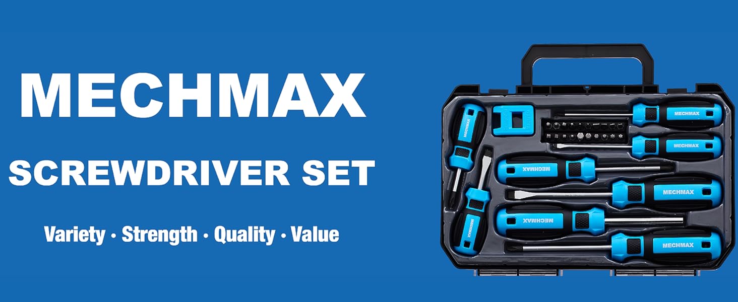 MECHMAX Magnetic Screwdriver Set 29 Piece