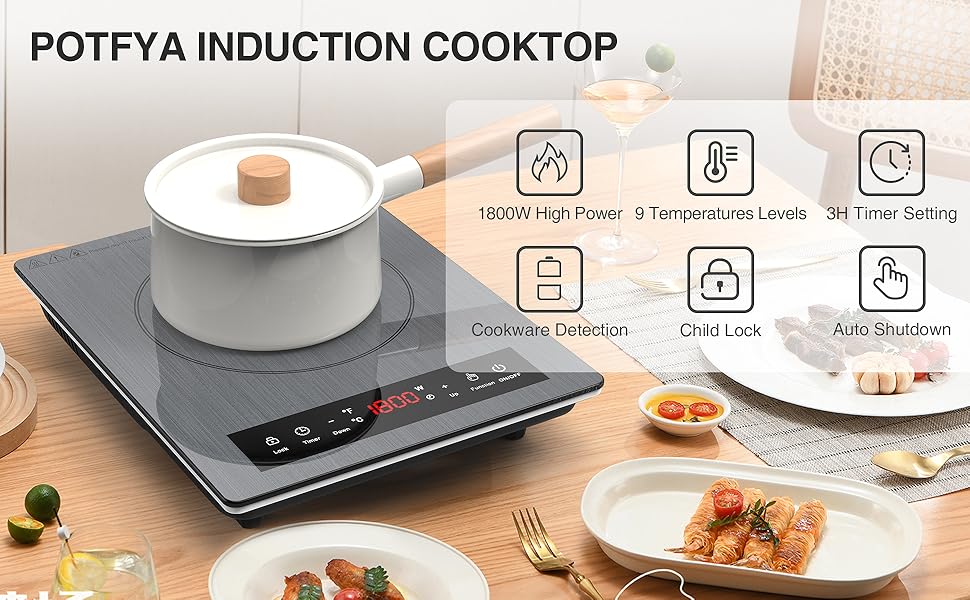 Portable Induction Cooktop,Hot Plate Electric Countertop