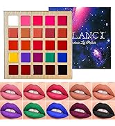 DE'LANCI Lipstick Palette Nude Red Peach Pink Shades 25 Color, Professional Moisturizing Lip Glos...