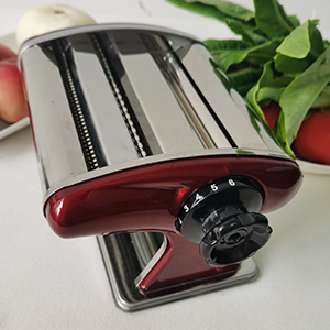 Stainless Steel Manual Noodle Maker with 2mm & 4mm Cutting Blades Durable Hand Crank Pasta Machine