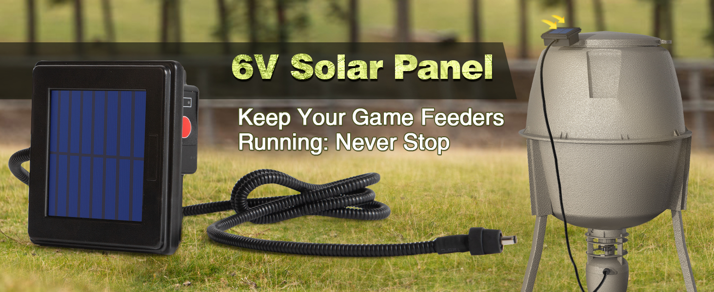 6V Deer Feeder Solar Panel for game feeders outdoor hunting feeding solar panel for feeder