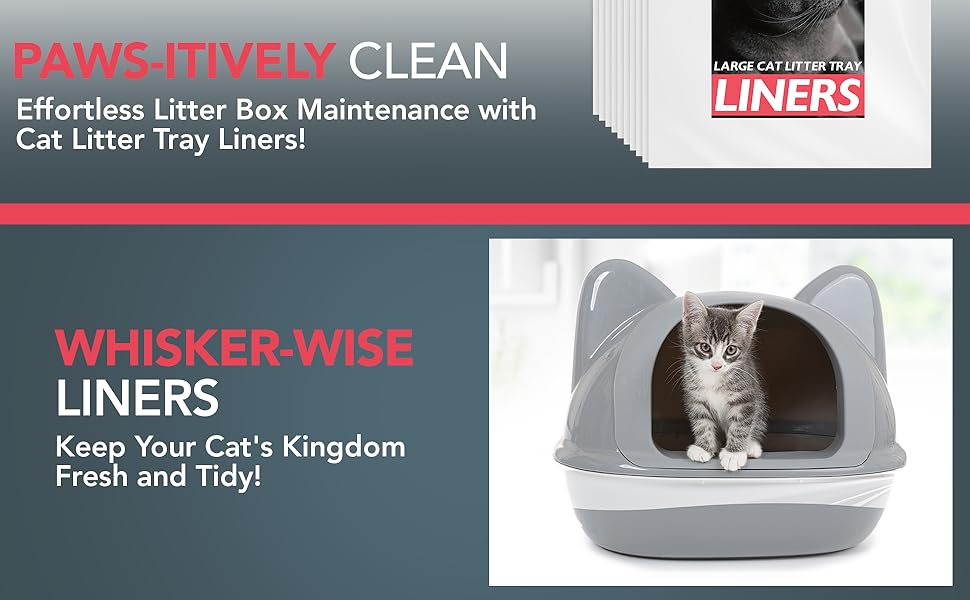 10pk Extra Large Cat Litter Tray Liners XL 56 x 70cm Disposable Cat