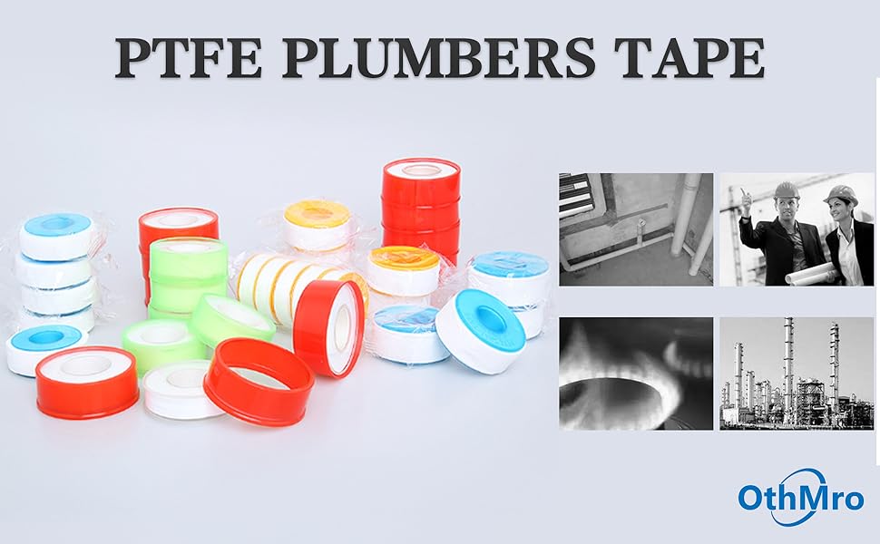 Othmro 6Pcs PTFE Pipe Sealant Tape 16mmx16mx0.1mm Plumbing Tape Pipe