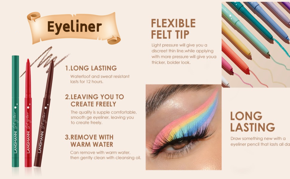 12 Colors Eyeliner Pen