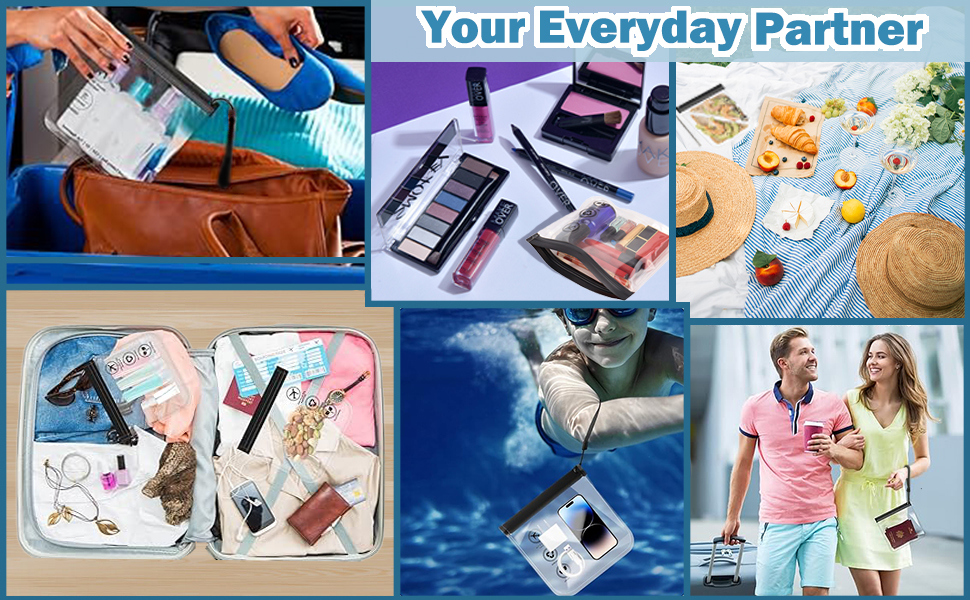 travel swimming airport bag makeup food bags