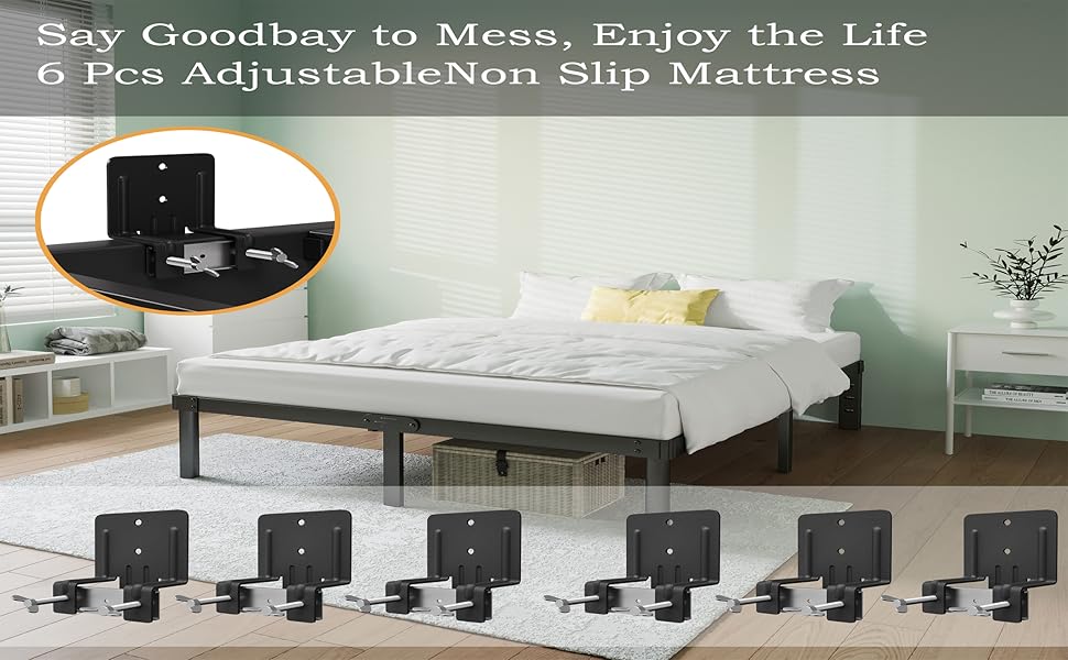 RLDVAY MattressHolderinPlace，6 Pcs MattressSlide