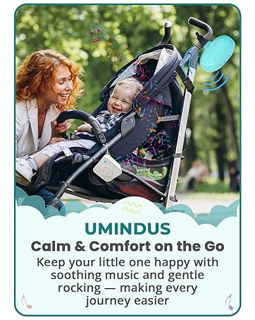 baby rocker and sound machine attached to stroller soothing music and vibration on the go