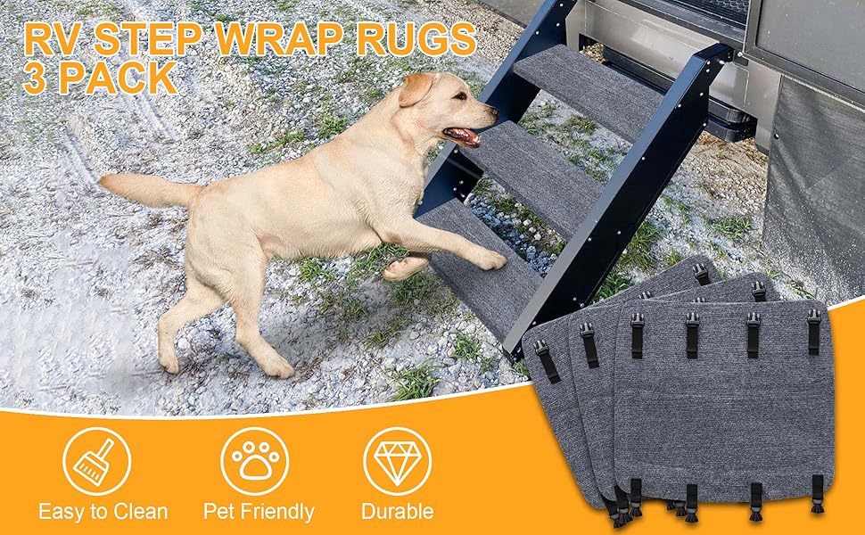 CircleRoad 2023 Upgraded RV Step Covers 22 Inch 3 Pack with