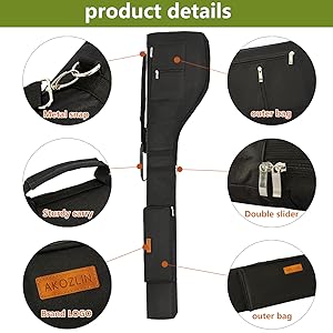 クラブケース レディース 練習場・レッスンに！ フラワーエンボスシリーズ Amazon | AKOZLIN ゴルフ クラブケース 8〜10本以上 軽量 ゴルフ