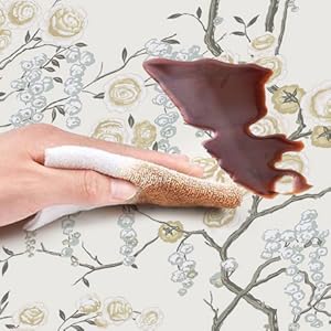 Beige Floral Peel and Stick Wallpaper Floral Contact Paper Vintage Floral Wallpaper Peel and Stick