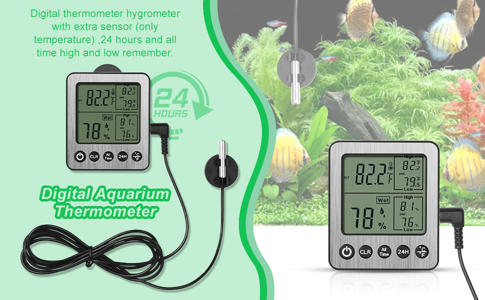 digital thermometer hygrometer reptile thermometer