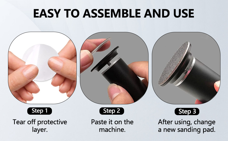 Replaceable Sandpaper Refill Discs