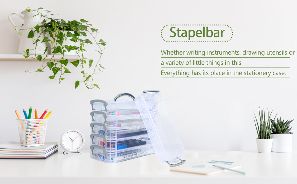 Stackable Transparent Pen Box