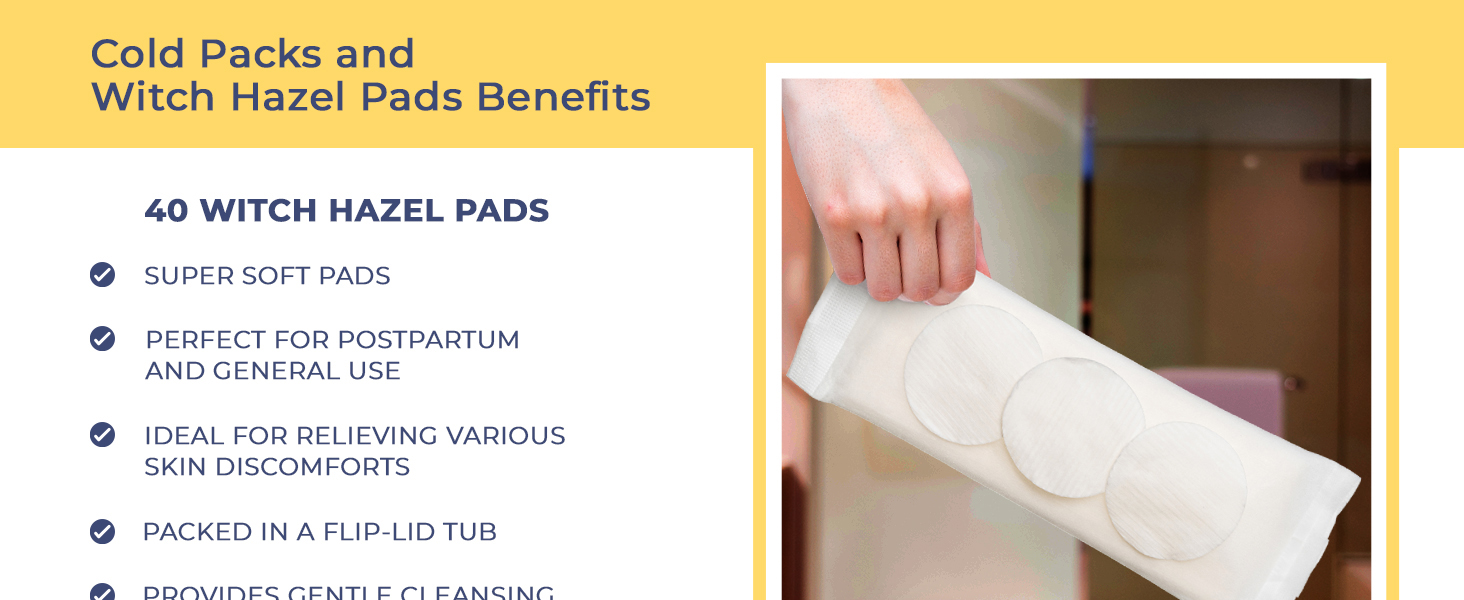 First Days Maternity Cold Packs and Witch Hazel Pads Benefits