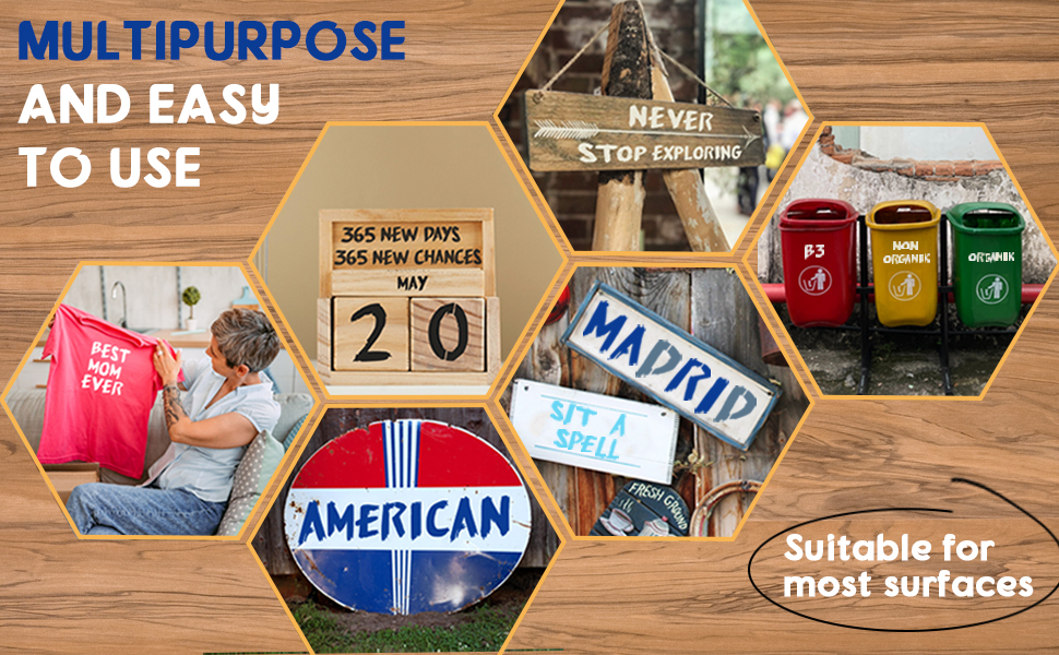 LETTER STENCILS OF various applications