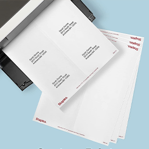 Staples White Shipping Labels 4 x 3 1/3 250 Sheets 1500 Labels