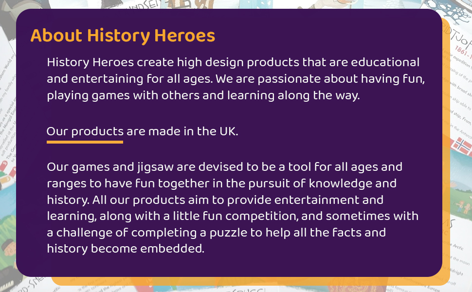 about our brand: History Heroes