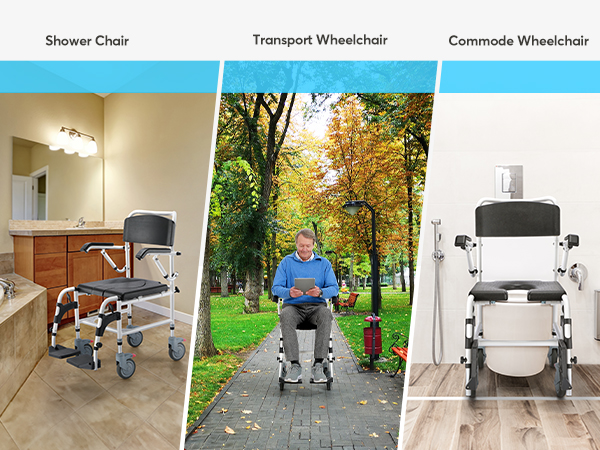 commode wheelchair for shower disabled