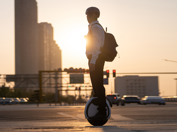 one wheel self standing scooter